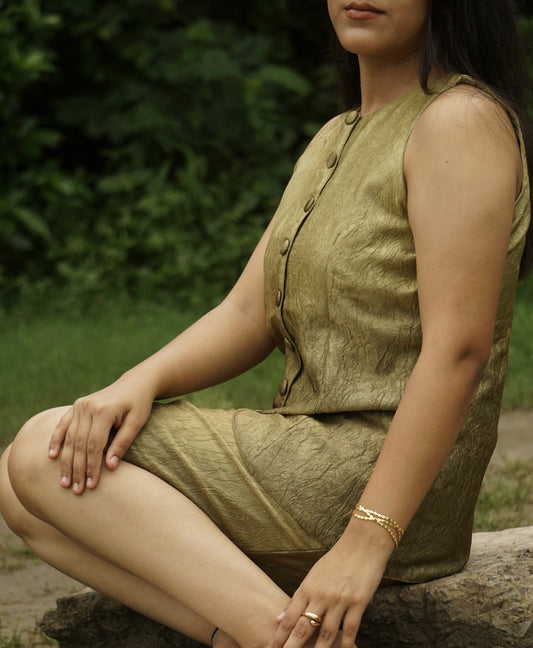 Golden Olive Hour Co-ord Dress