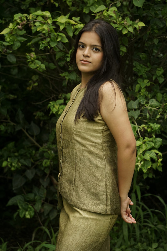 Golden Olive Hour Co-ord Dress